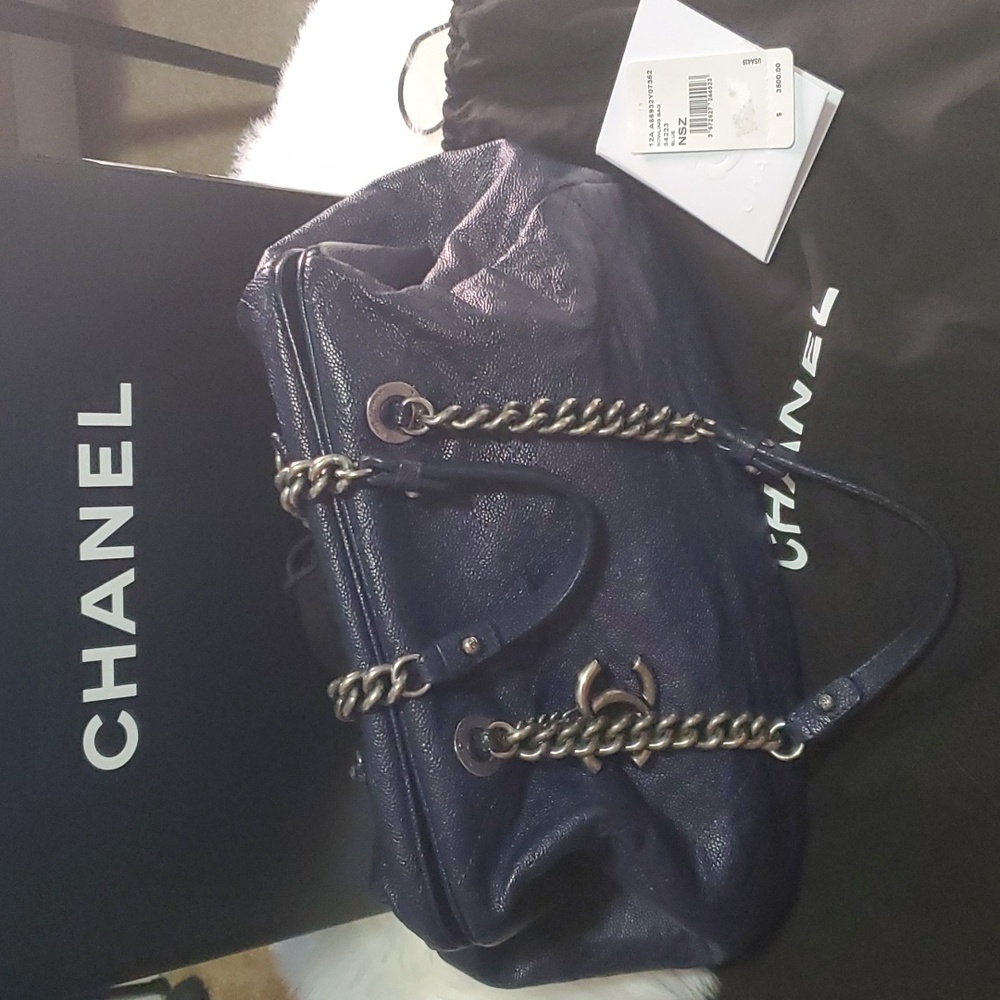 CHANEL BOWLING BAG 12A A66932 Y07362 84223 BLU NSZ